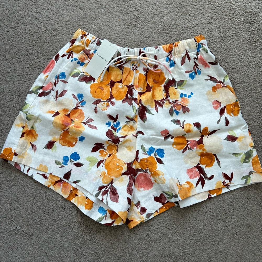 Floral Linen Shorts